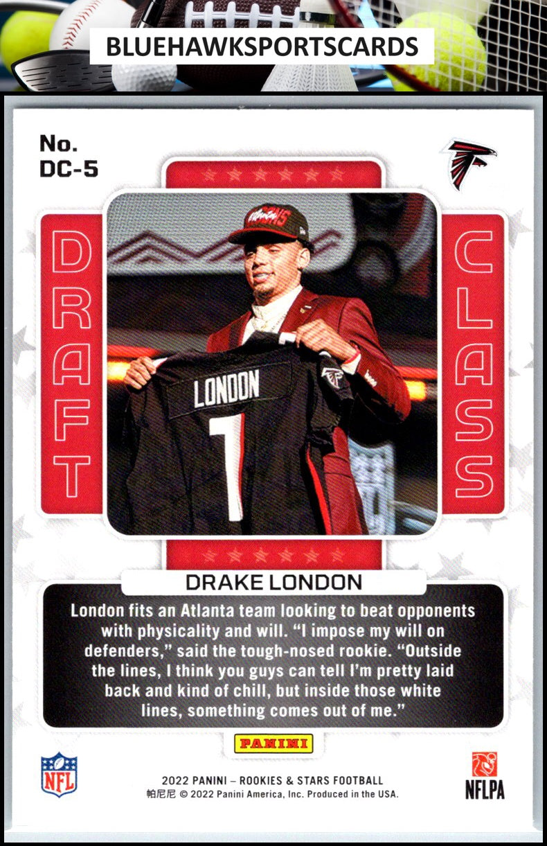 2022 Panini Rookies & Stars #DC-5 Drake London Draft Class
