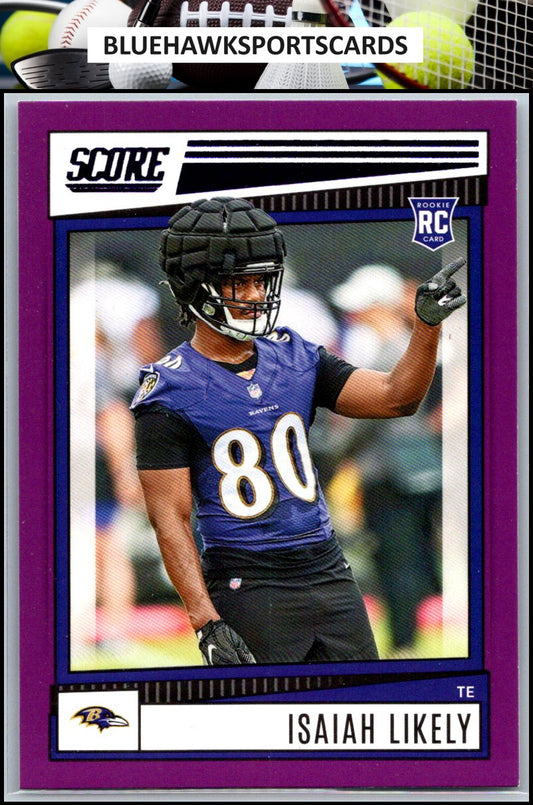 2022 Score #372 Isaiah Likely Purple