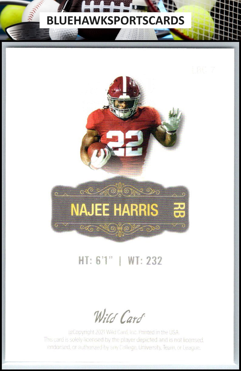 2021 Wild Card Matte White #MBC-9 Najee Harris