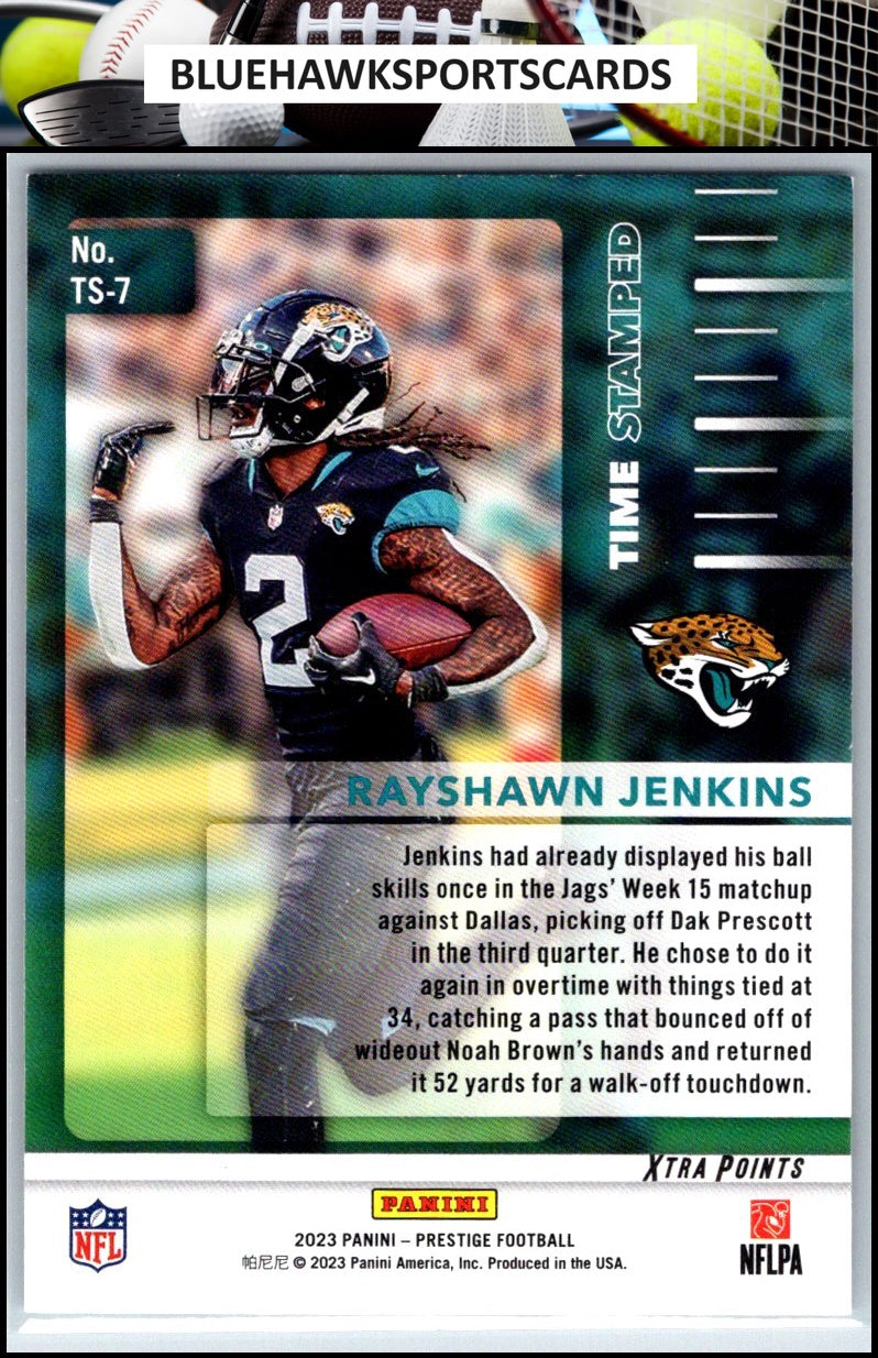 2023 Panini Prestige #TS-7 Rayshawn Jenkins Time Stamped