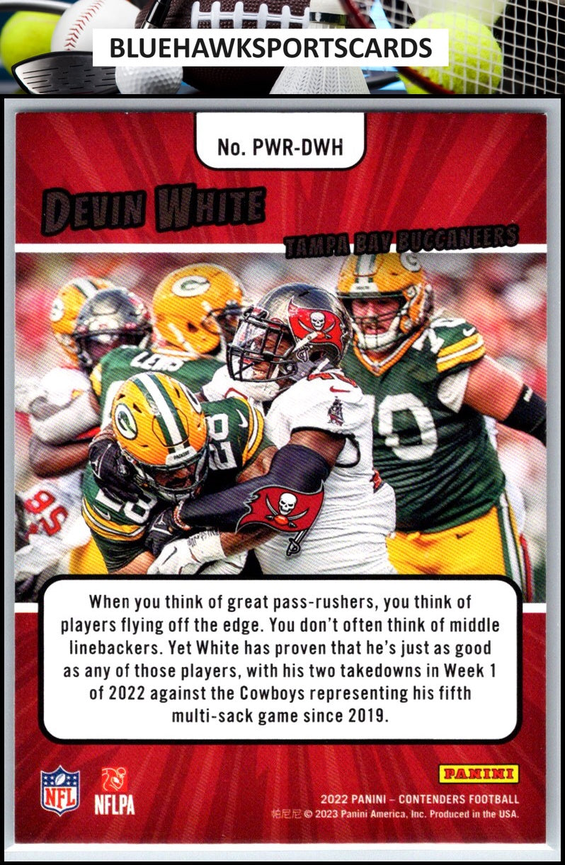 2022 Panini Contenders #PWR-DWH Devin White Power Players