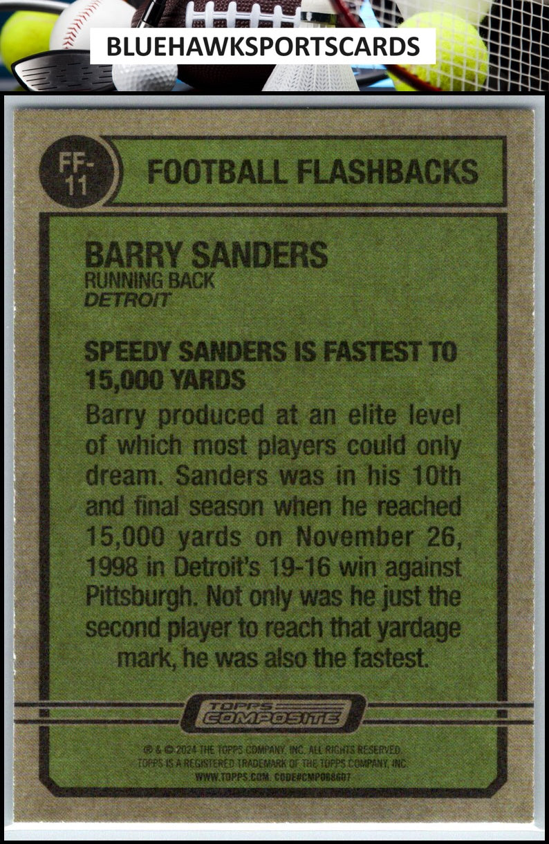 2023 Topps Composite #FF-11 Barry Sanders Football Flashbacks