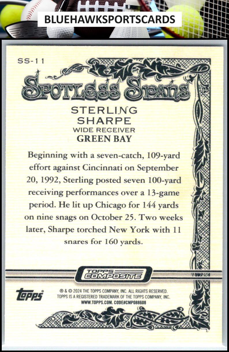 2023 Topps Composite #SS-11 Sterling Sharpe Spotless Spans