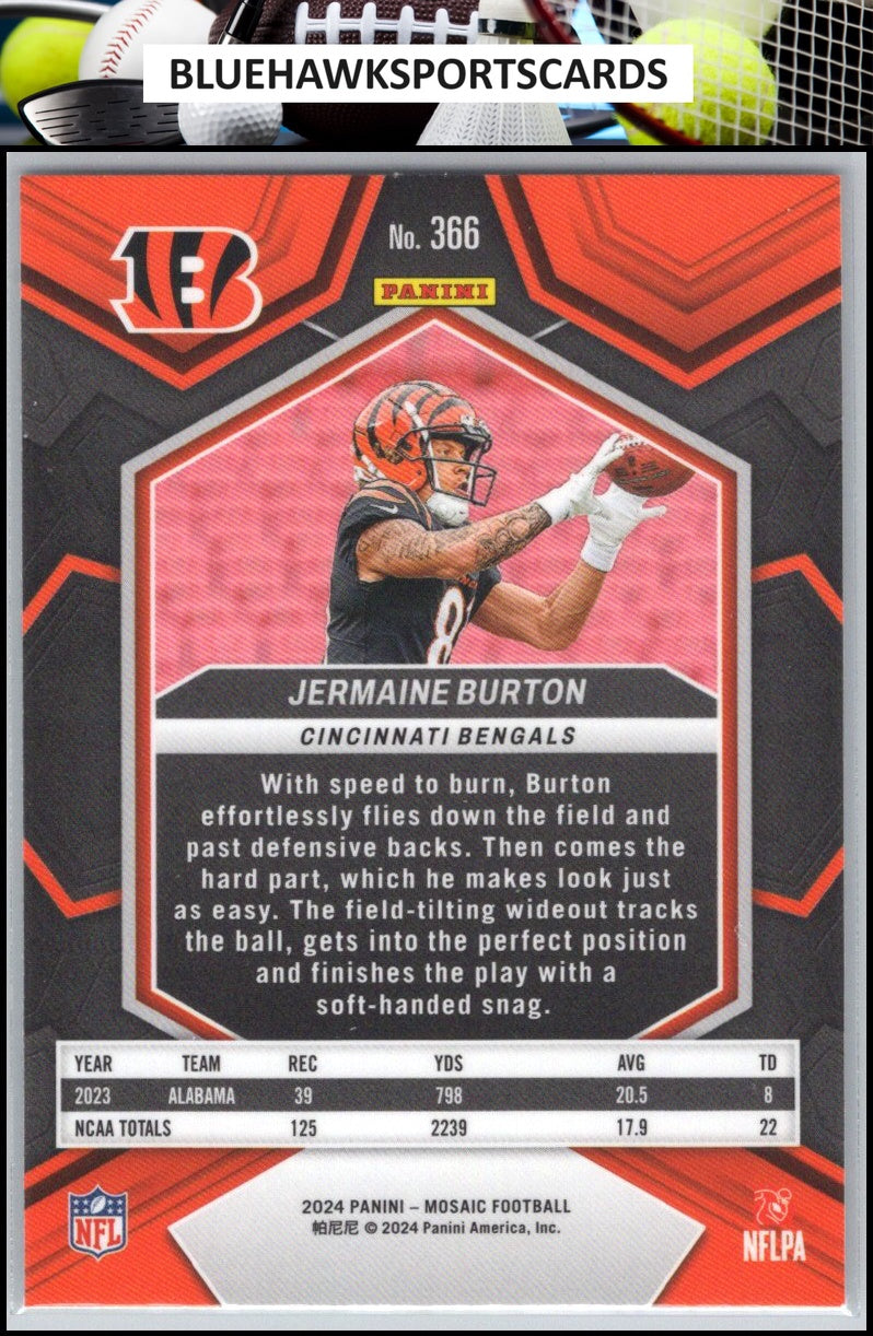 2024 Panini Mosaic #366 Jermaine Burton