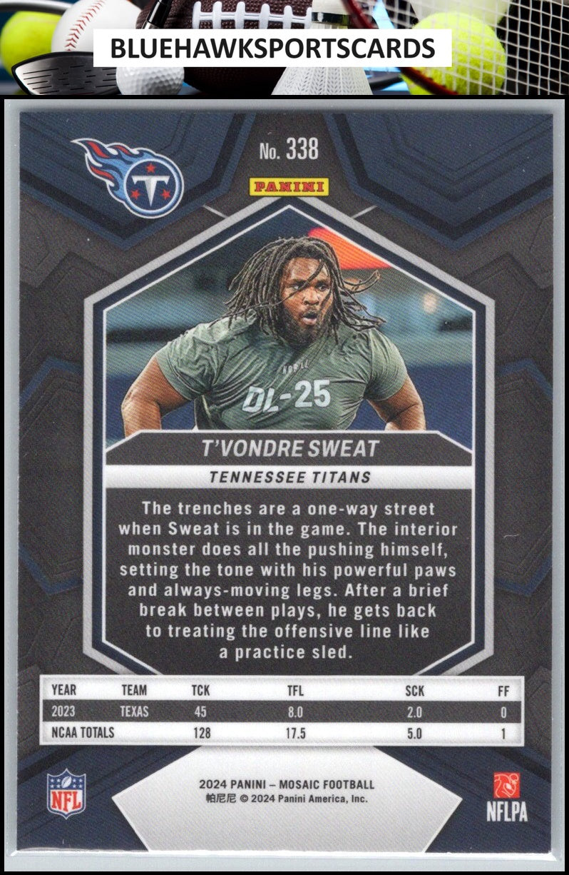 2024 Panini Mosaic #338 T'Vondre Sweat
