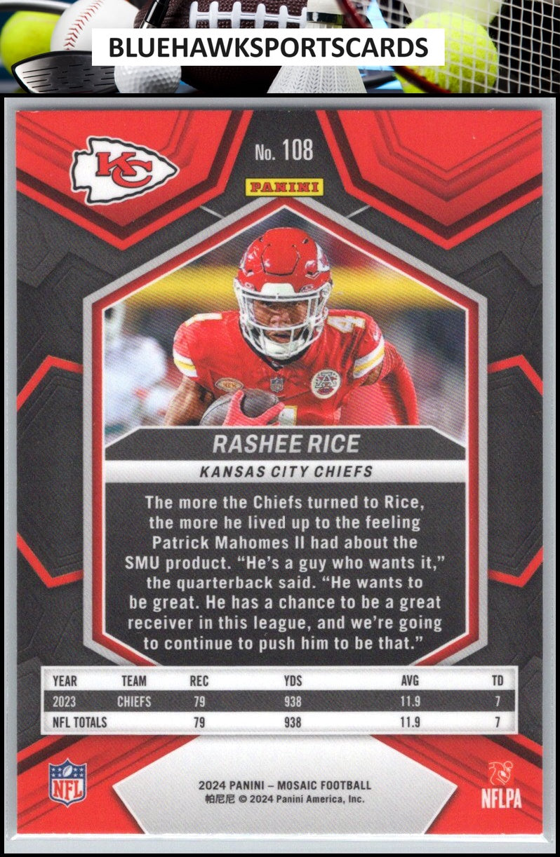 2024 Panini Mosaic #108 Rashee Rice