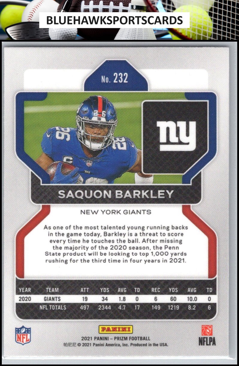 2021 Panini Prizm #232 Saquon Barkley