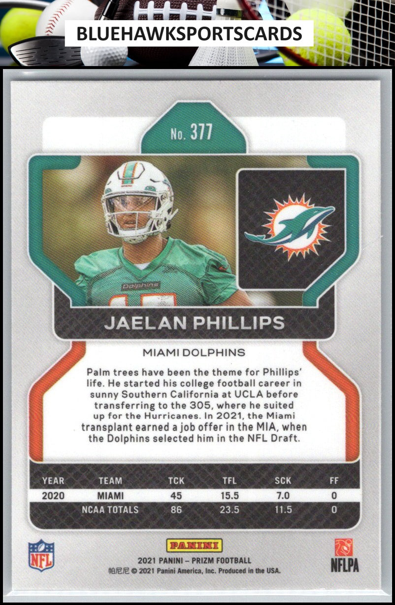 2021 Panini Prizm #377 Jaelan Phillips