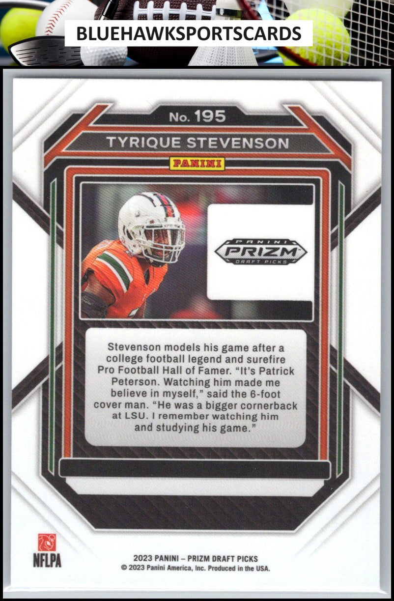 2023 Panini Prizm Draft Picks #195 Tyrique Stevenson