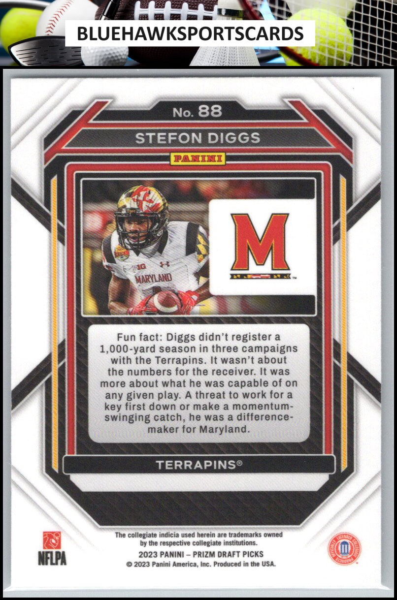2023 Panini Prizm Draft Picks #88 Stefon Diggs