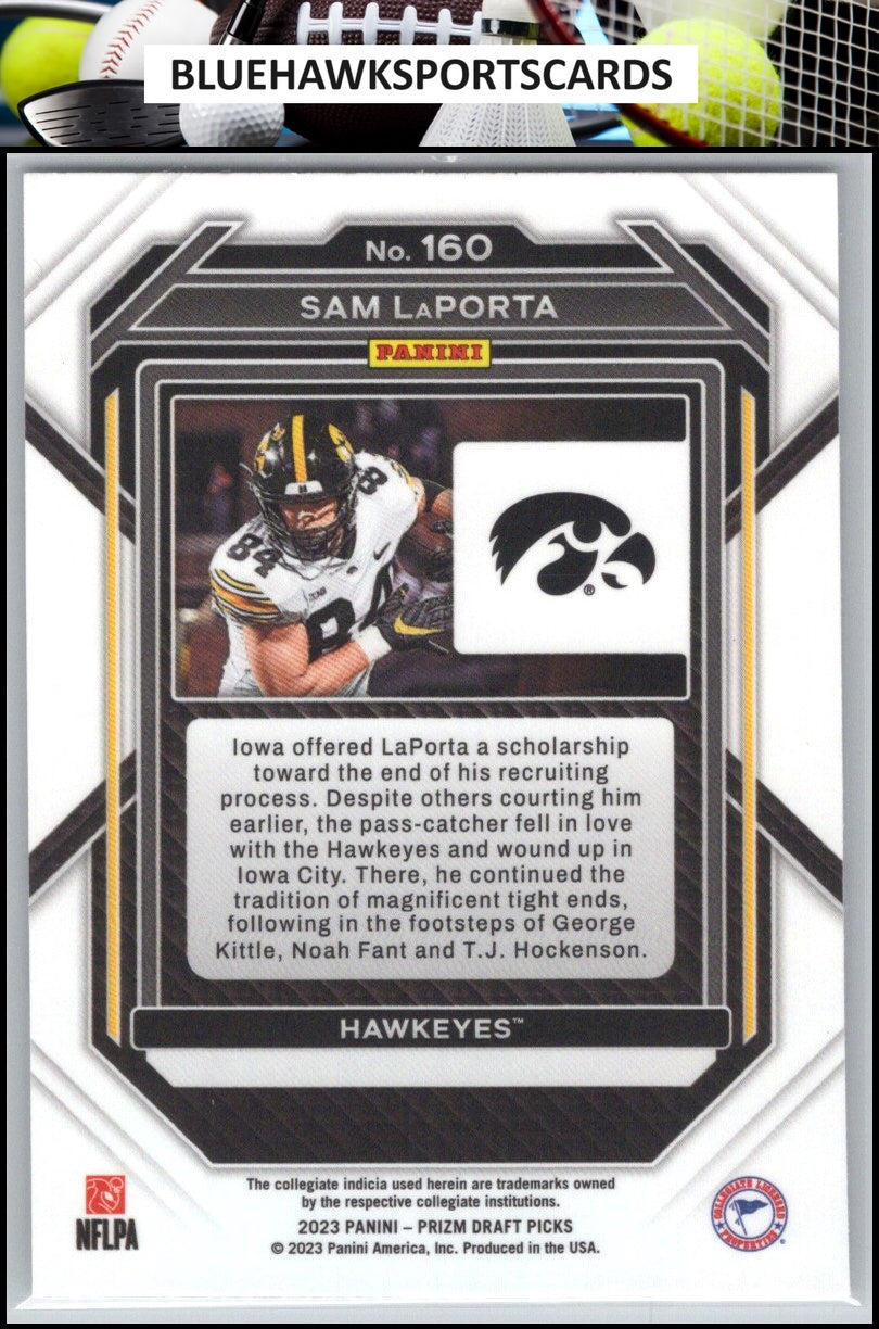 2023 Panini Prizm Draft Picks #160 Sam LaPorta