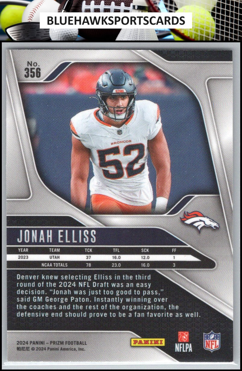 2024 Panini Prizm #356 Jonah Elliss