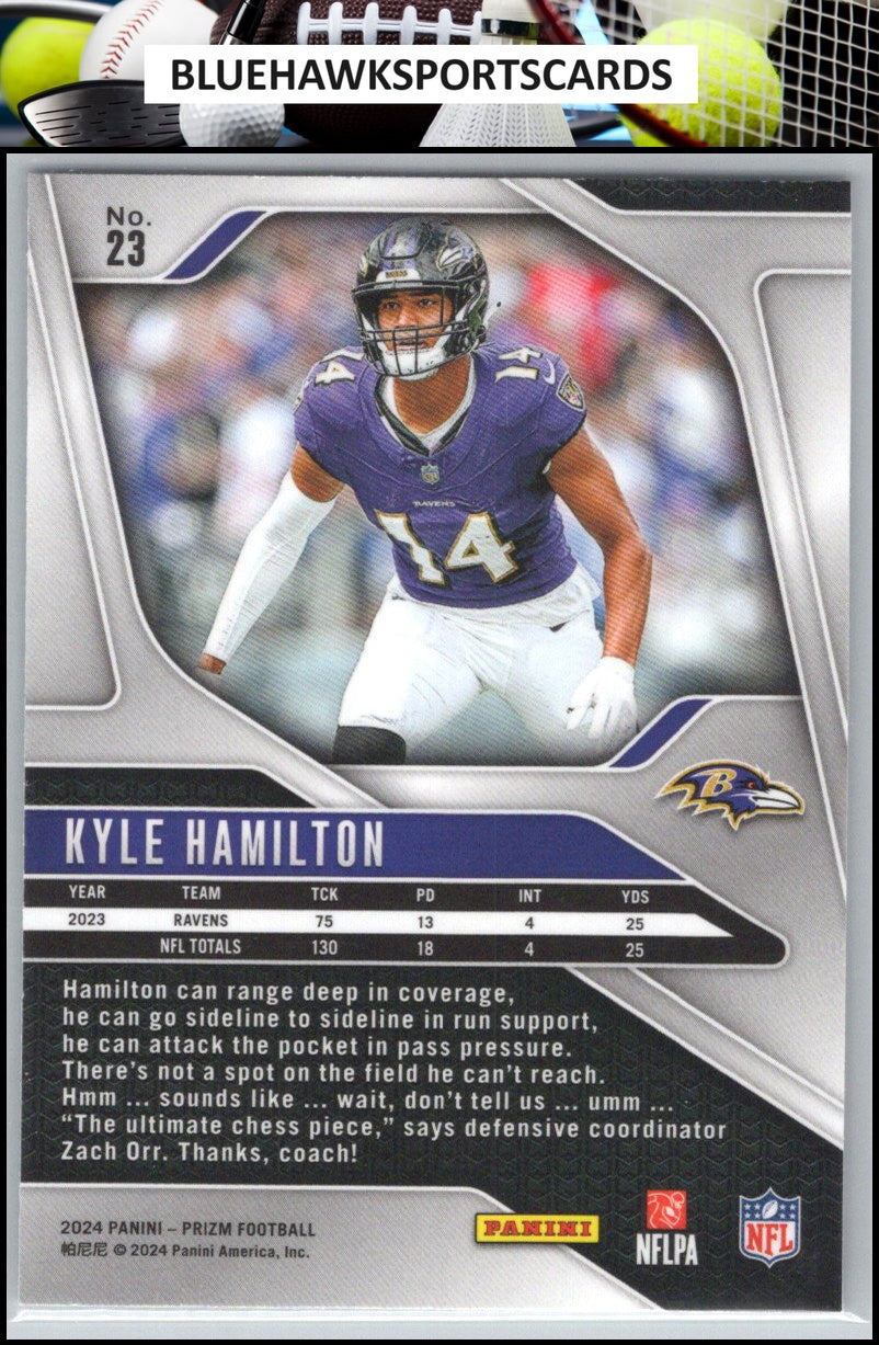 2024 Panini Prizm #23 Kyle Hamilton