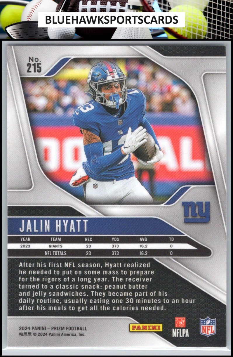 2024 Panini Prizm #215 Jalin Hyatt