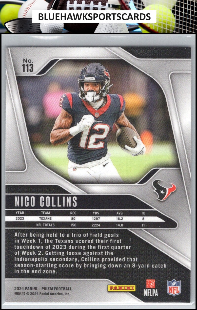 2024 Panini Prizm #113 Nico Collins