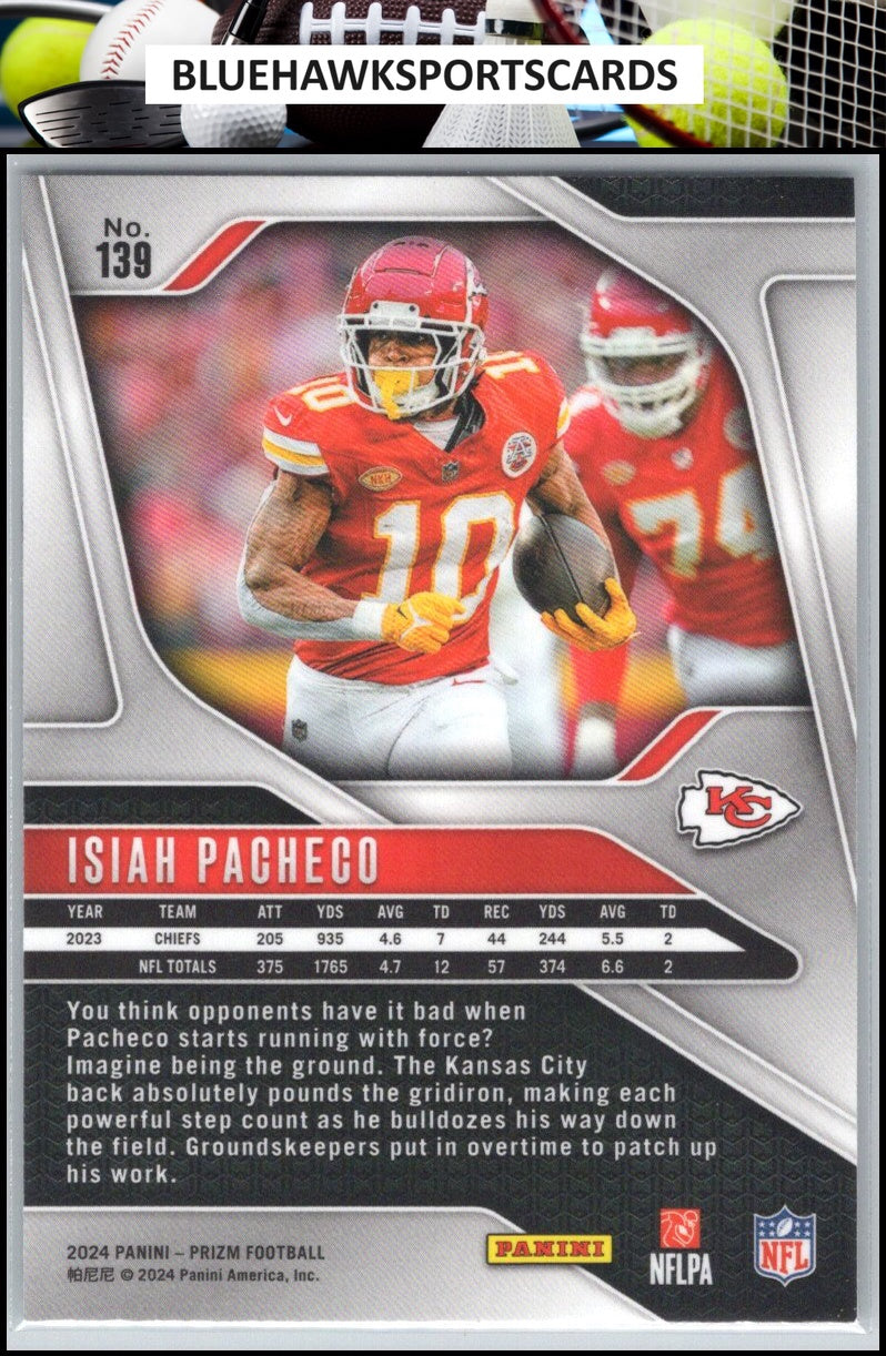 2024 Panini Prizm #139 Isiah Pacheco