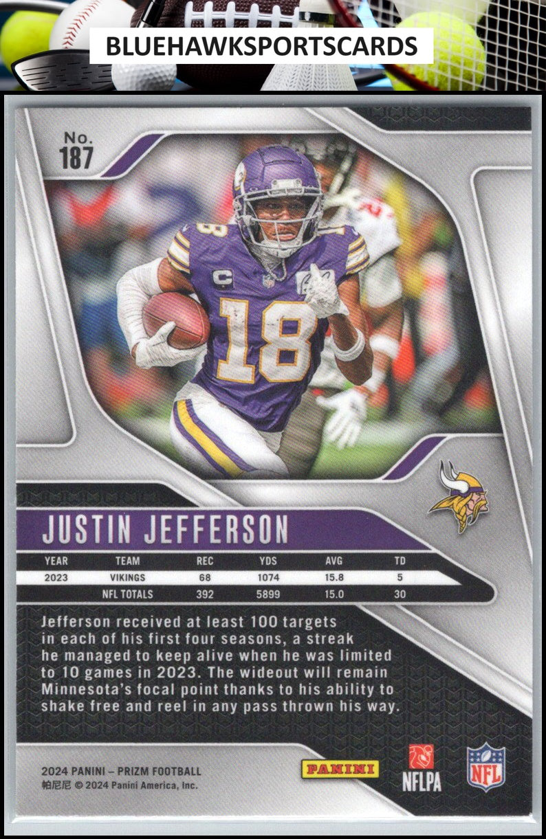 2024 Panini Prizm #187 Justin Jefferson