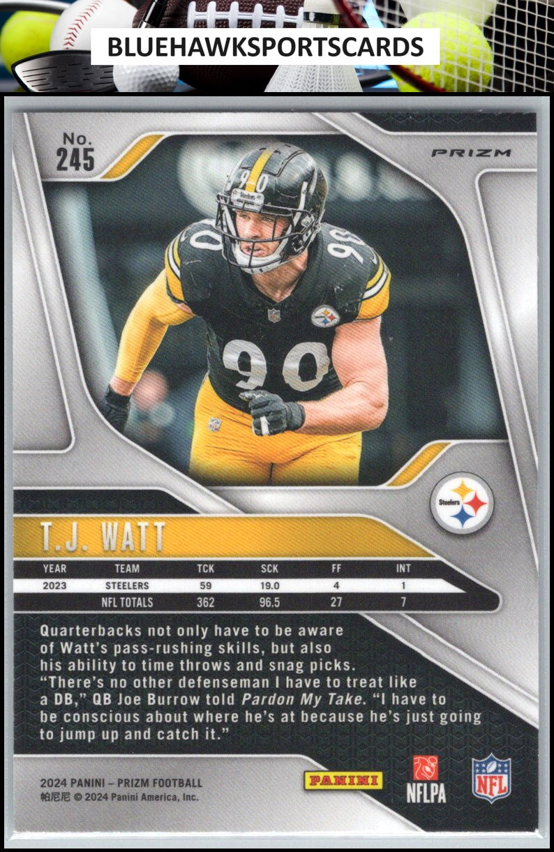 2024 Panini Prizm #245 T.J. Watt Silver