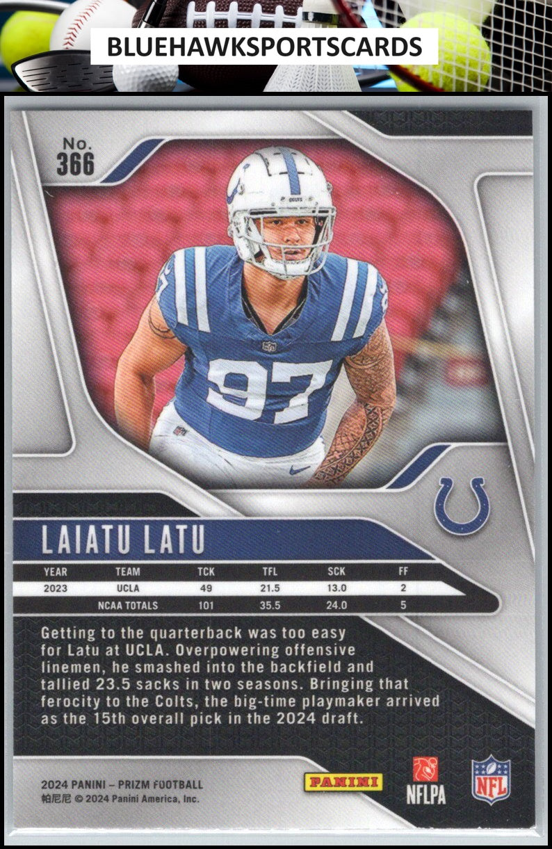 2024 Panini Prizm #366 Laiatu Latu