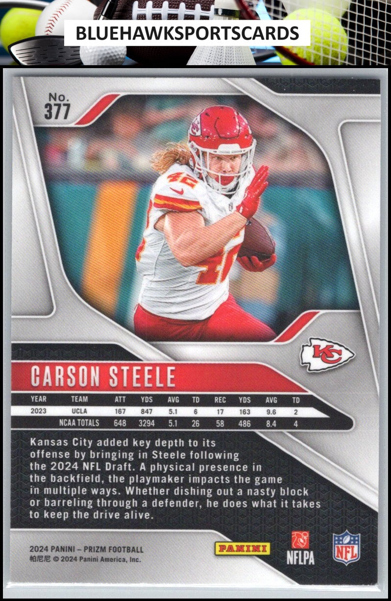2024 Panini Prizm #377 Carson Steele