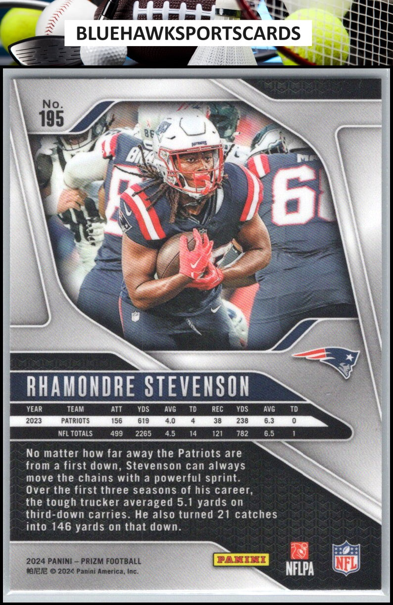 2024 Panini Prizm #195 Rhamondre Stevenson