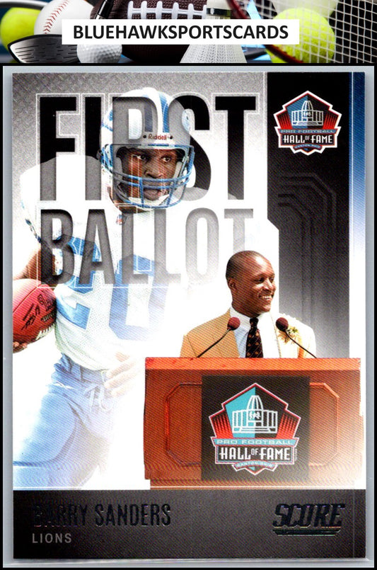 2022 Score #FB-BS Barry Sanders First Ballot