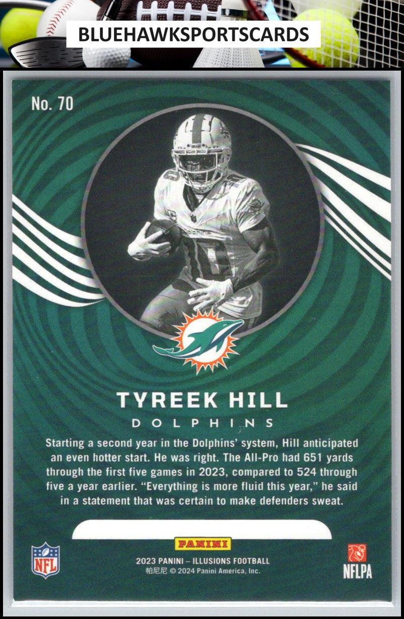 2023 Panini Illusions #70 Tyreek Hill Orange Trophy Collection