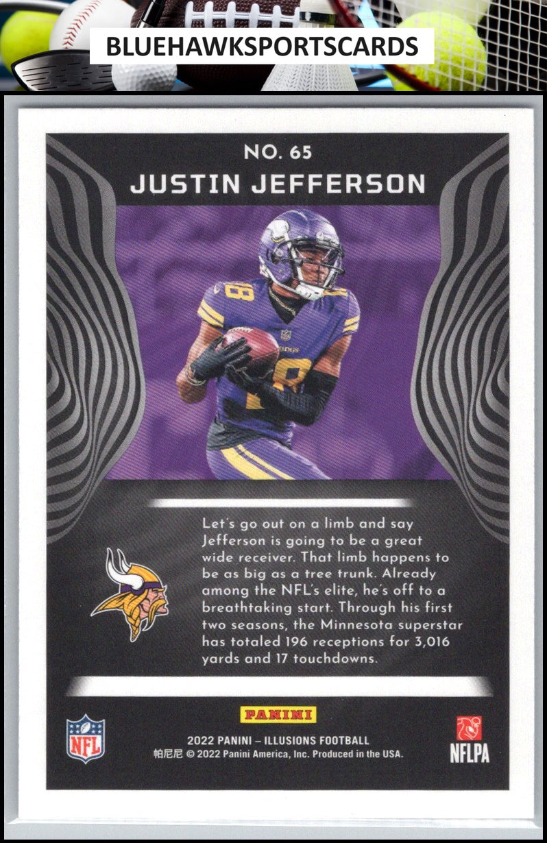 2022 Panini Illusions #65 Justin Jefferson