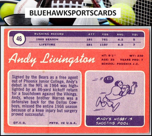 1970 Topps #46 Andy Livingston