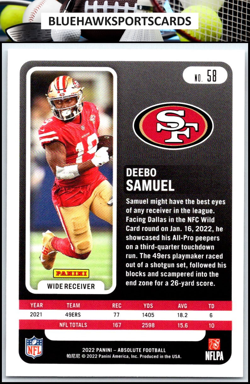 2022 Panini Absolute #58 Deebo Samuel Retail