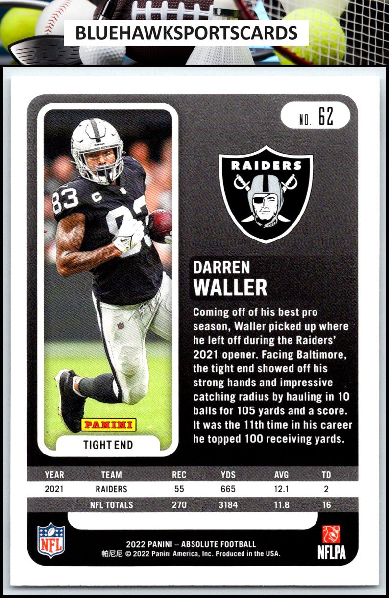 2022 Panini Absolute #62 Darren Waller Retail