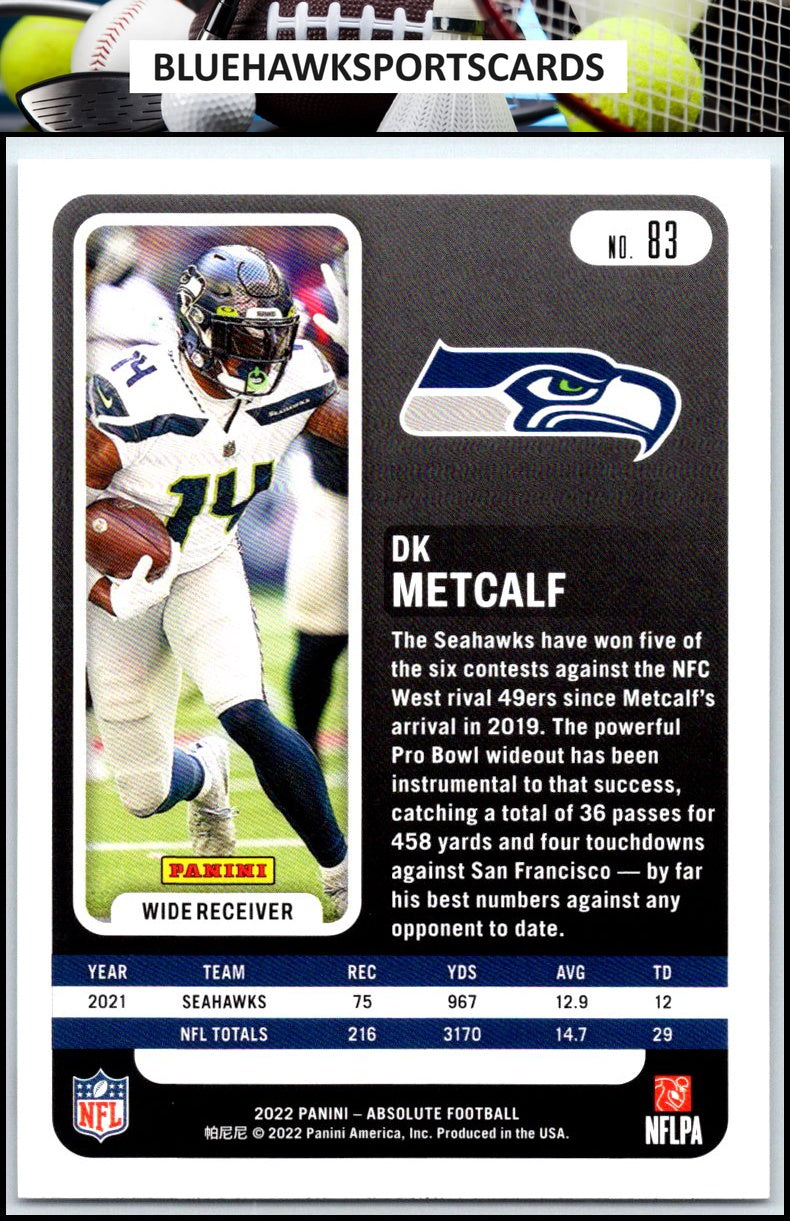 2022 Panini Absolute #83 DK Metcalf Retail