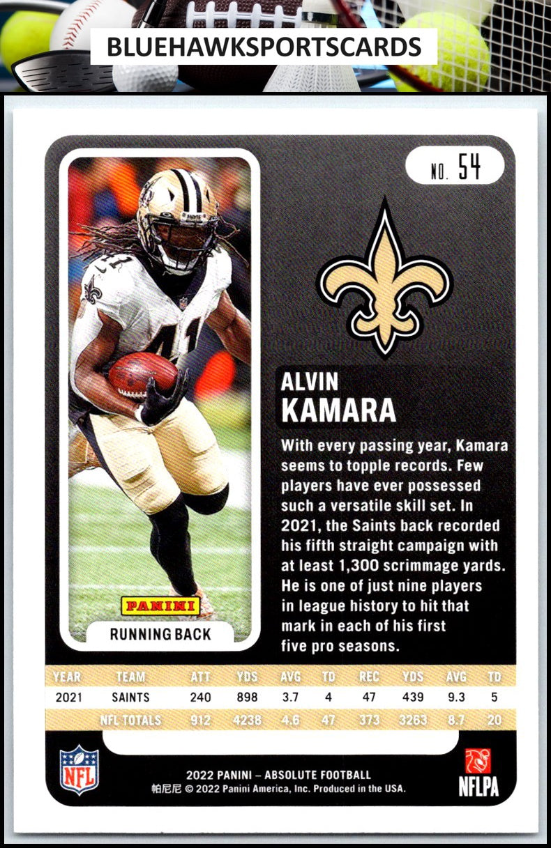 2022 Panini Absolute #54 Alvin Kamara Retail
