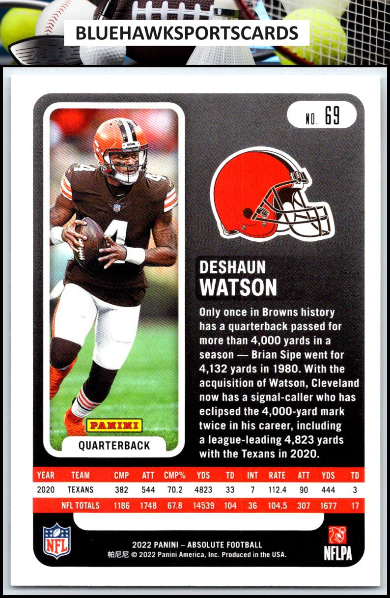 2022 Panini Absolute #69 Deshaun Watson Retail