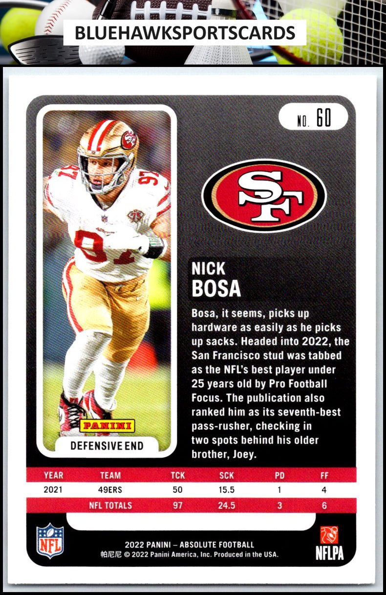 2022 Panini Absolute #60 Nick Bosa Retail