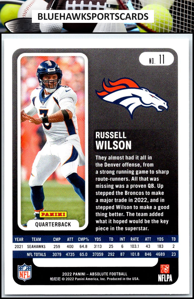 2022 Panini Absolute #11 Russell Wilson Retail