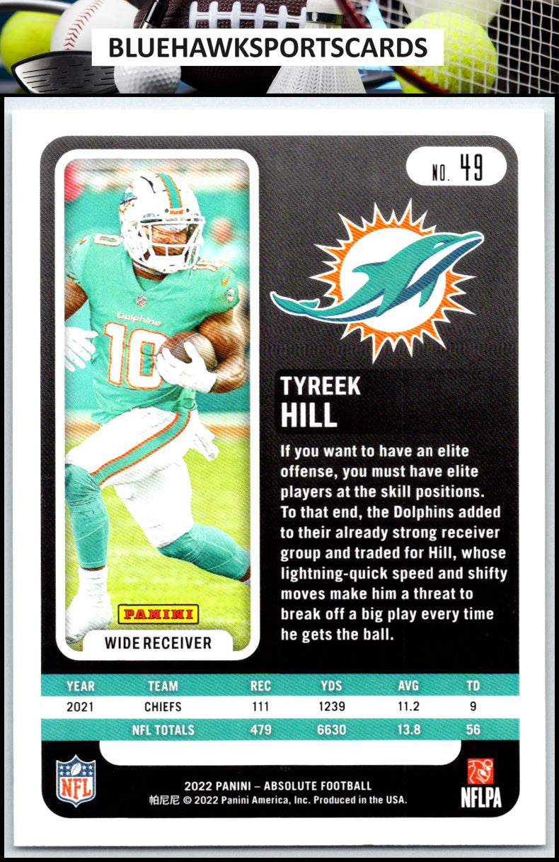 2022 Panini Absolute #49 Tyreek Hill Retail