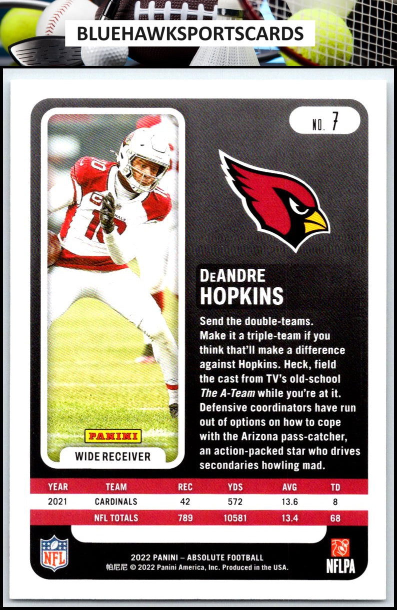 2022 Panini Absolute #7 DeAndre Hopkins Retail