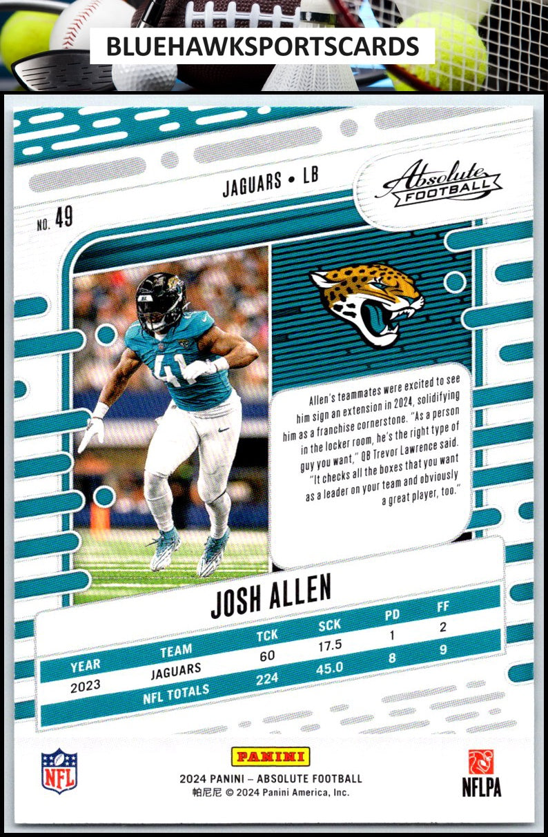 2024 Panini Absolute #49 Josh Hines-Allen Retail