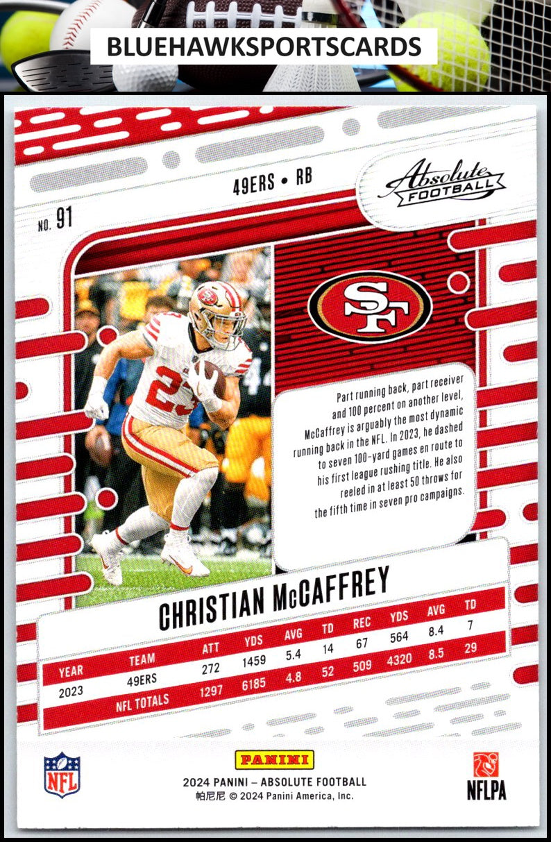 2024 Panini Absolute #91 Christian McCaffrey Retail