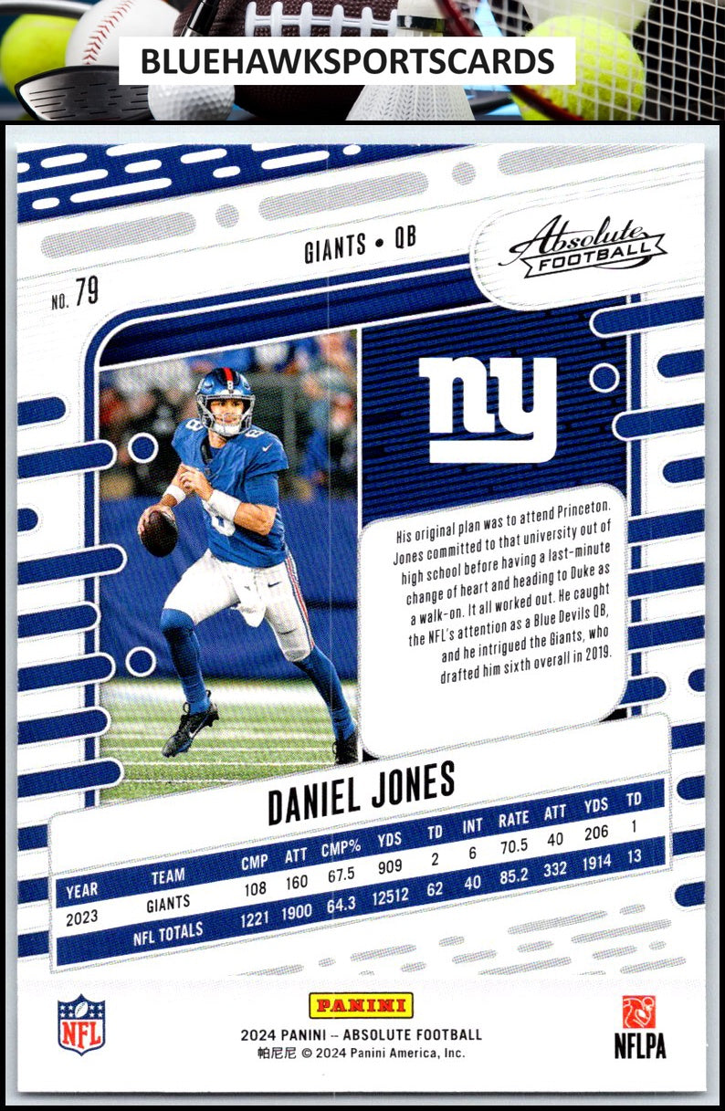 2024 Panini Absolute #79 Daniel Jones Retail