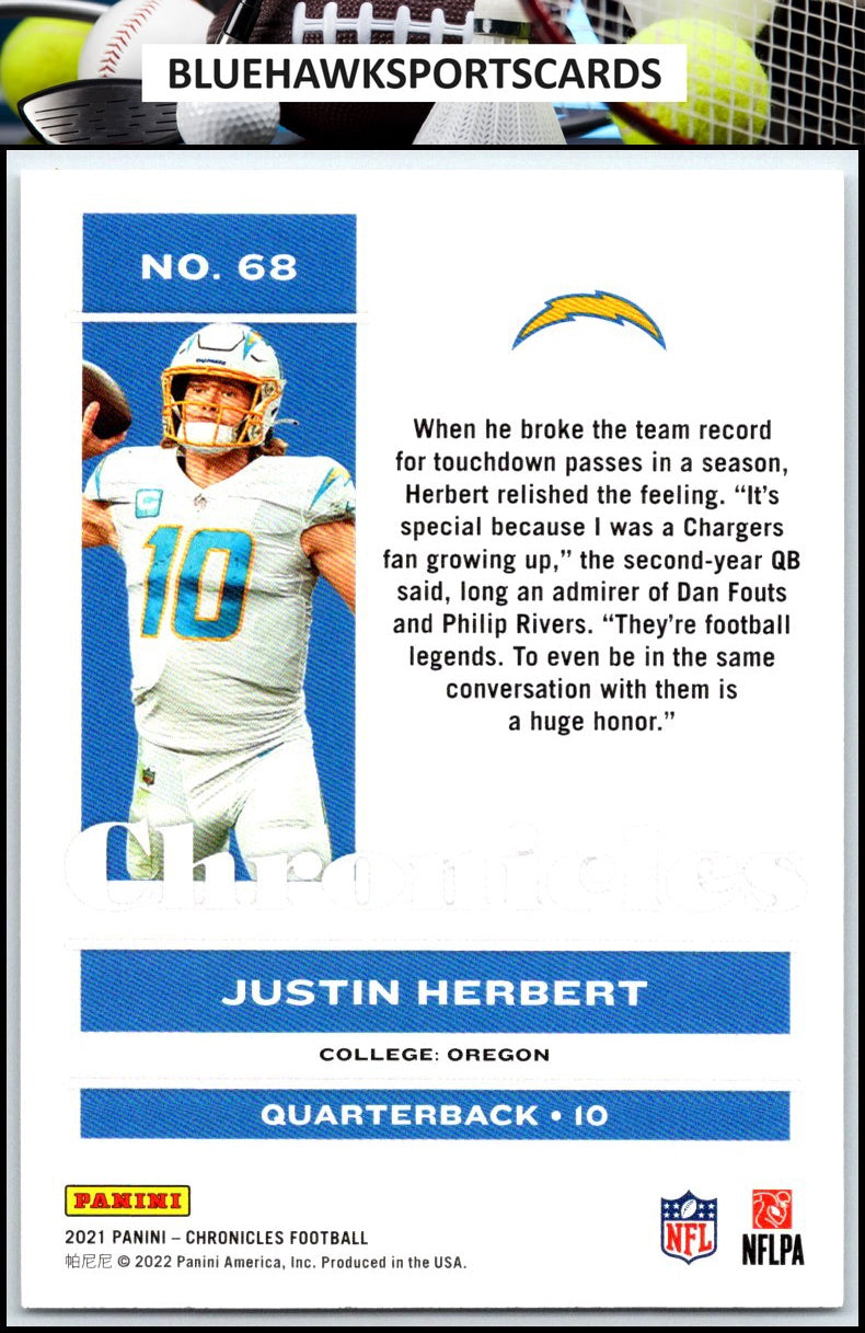 2021 Panini Chronicles #68 Justin Herbert