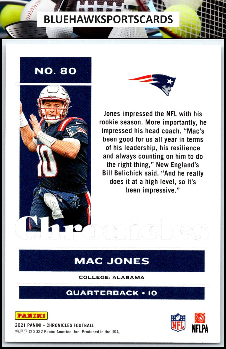 2021 Panini Chronicles #80 Mac Jones