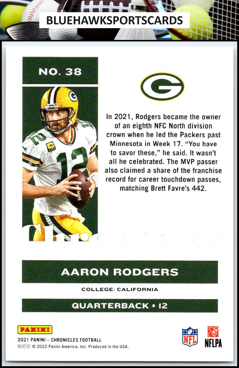 2021 Panini Chronicles #38 Aaron Rodgers