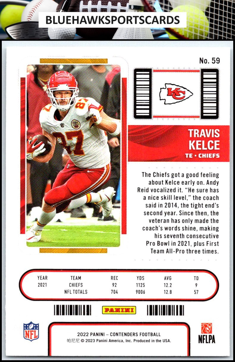 2022 Panini Contenders #59 Travis Kelce