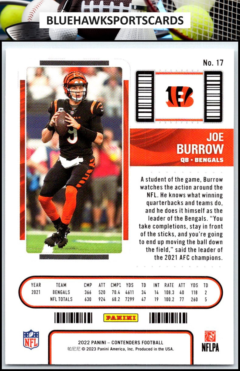 2022 Panini Contenders #17 Joe Burrow