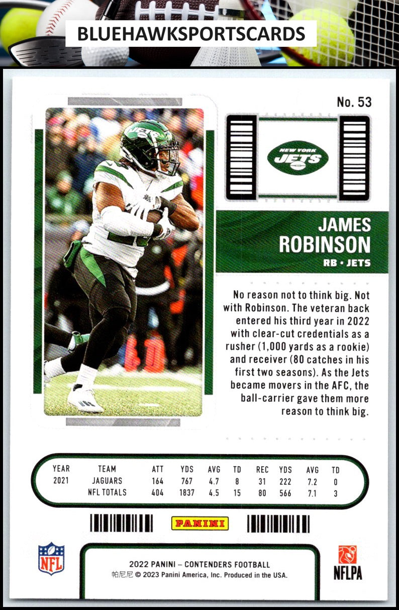 2022 Panini Contenders #53 James Robinson