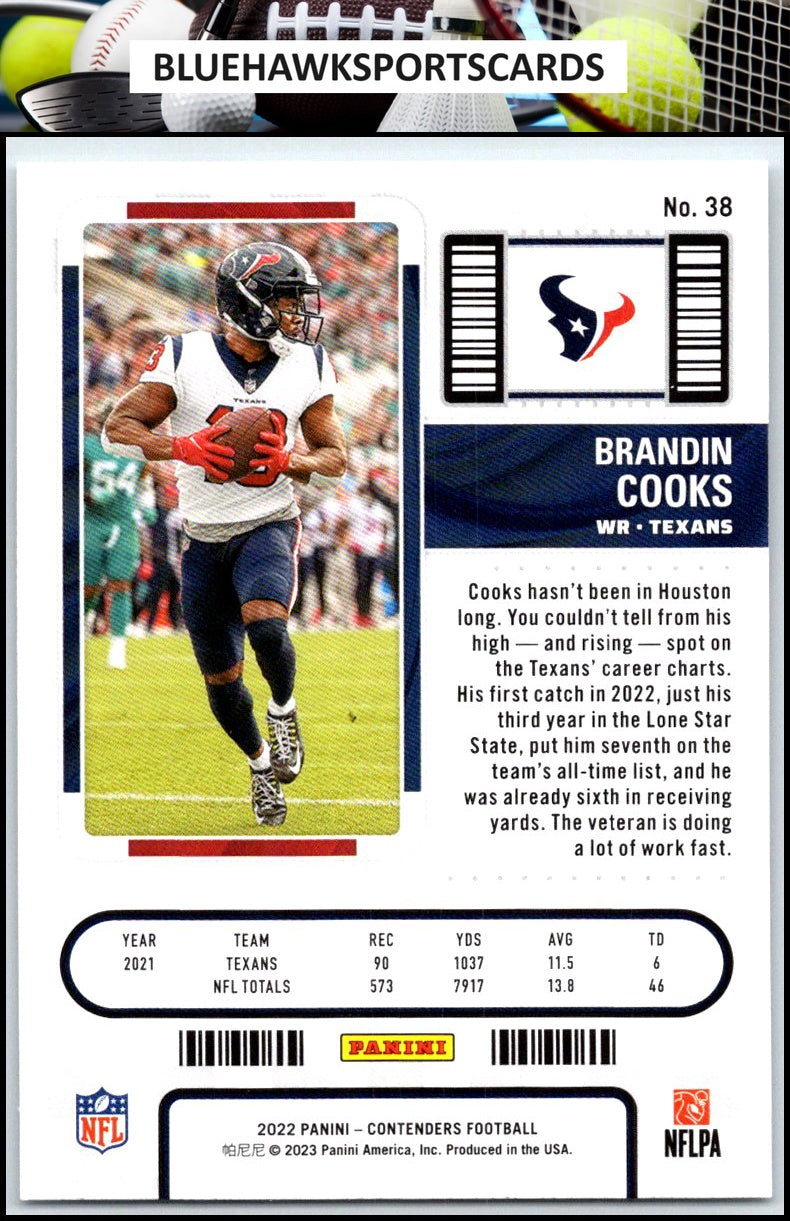 2022 Panini Contenders #38 Brandin Cooks