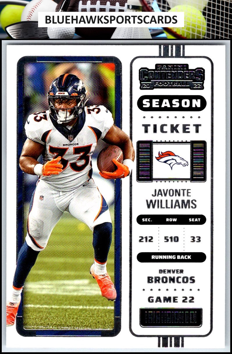 2022 Panini Contenders #31 Javonte Williams