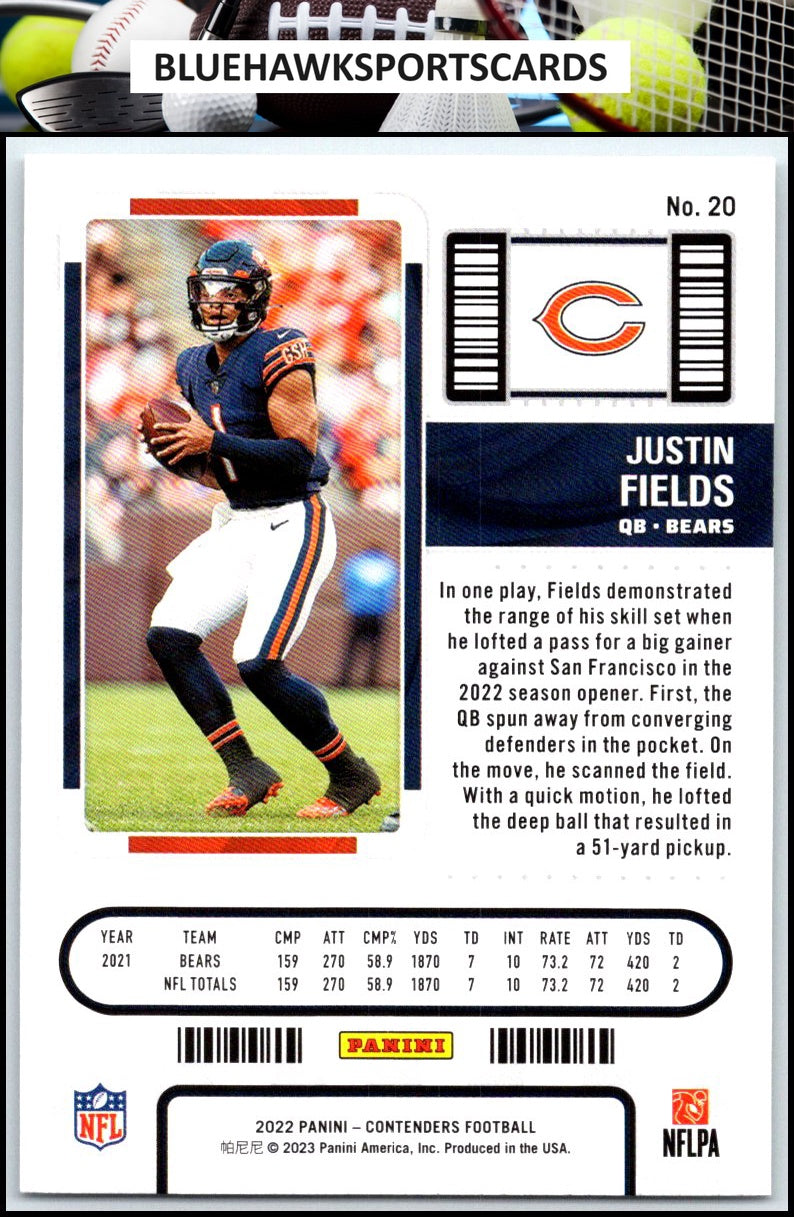 2022 Panini Contenders #20 Justin Fields